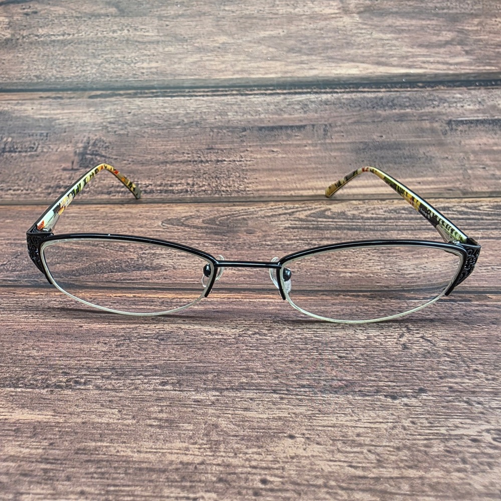 Vera Bradley Poppy Fields PFD 3011 Black Floral Eyeglasses Frames 52-17-135